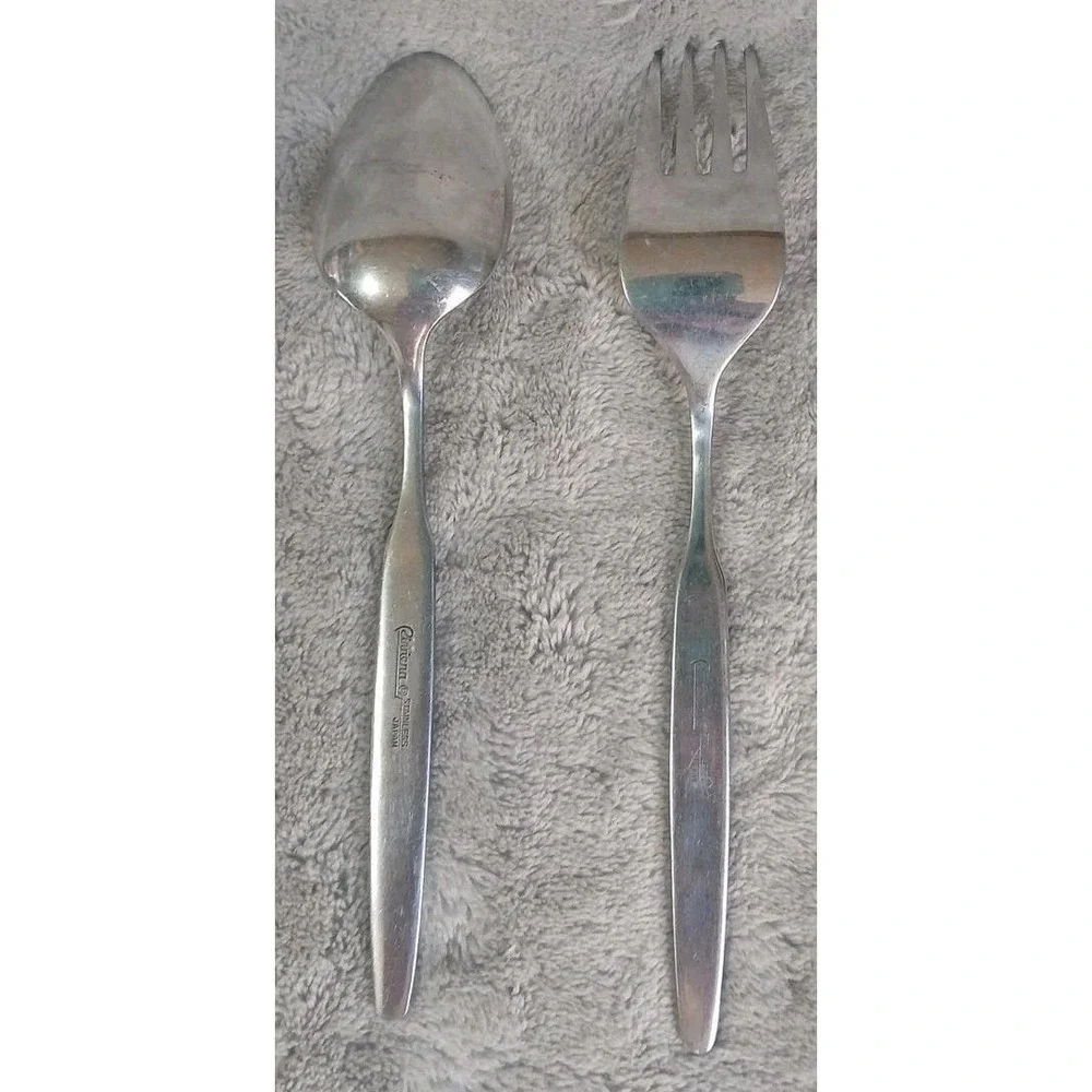 Fork Spoon Set‎ Riviera Cordova Stainless Steel Japan Flatware Floral Vine